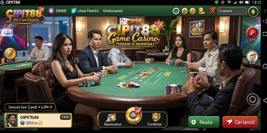 Tampilan gameplay Live Casino yang menarik di CIPIT88.