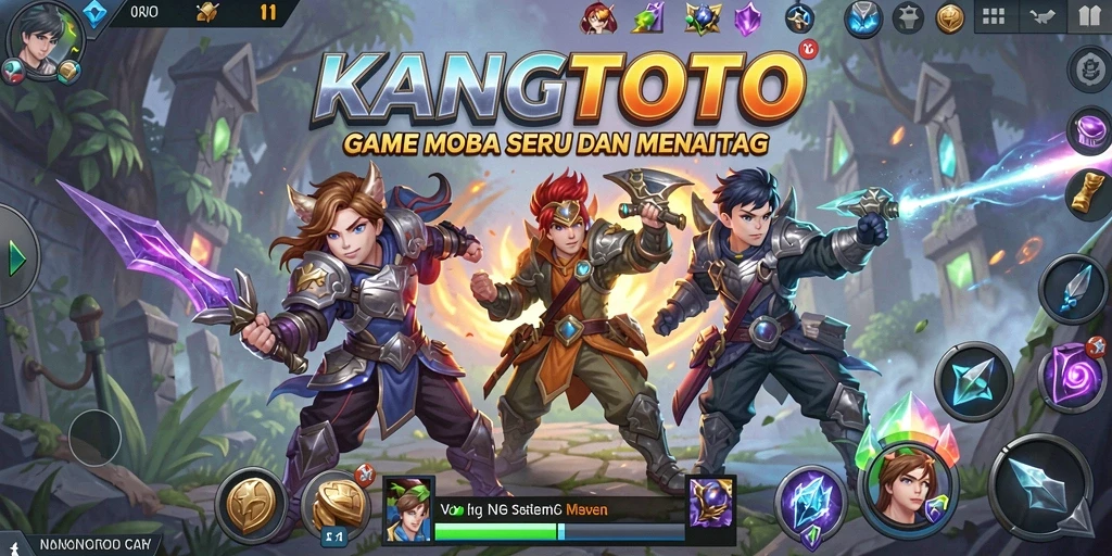 Tangkapan layar gameplay seru dari KANGTOTO yang menunjukkan pertempuran tim.