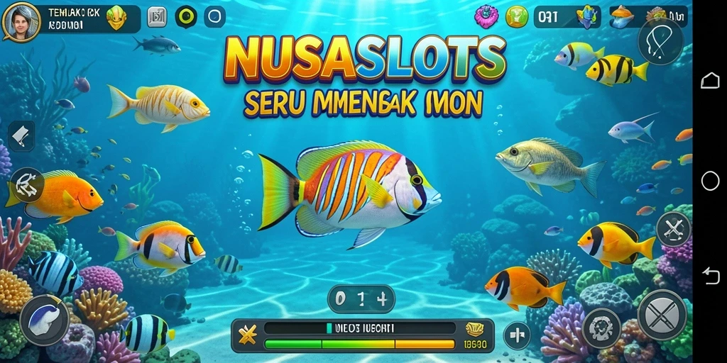 Gameplay NUSASLOTS yang seru dengan aksi menembak ikan.
